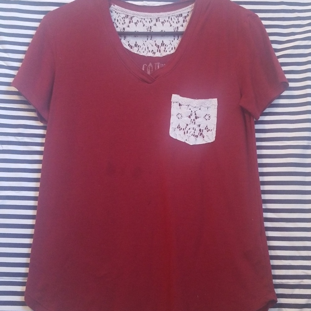 V-neck short sleeve